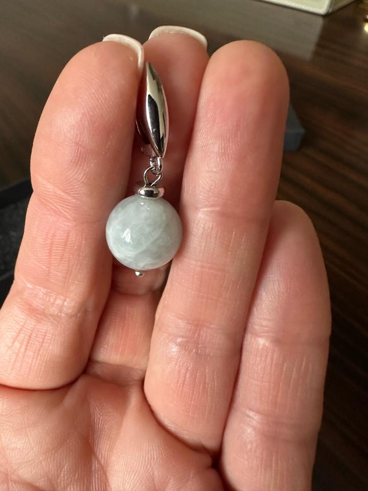 Серьги нефритовые