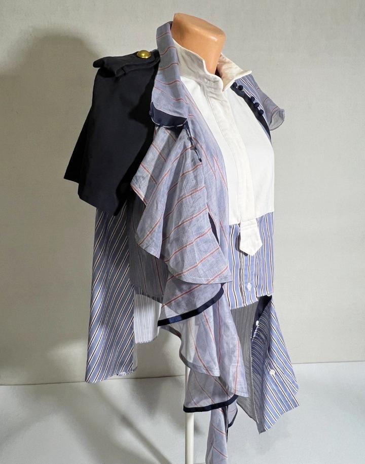 Рубашка топ блуза Sacai M/L 46-48 размер в полоску