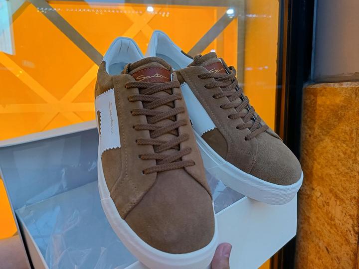 Кеды Santoni (коричневые кеды) 41 размер мужские | Алматы