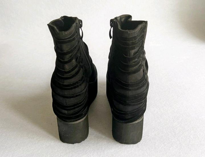 Новые ботильоны 37 р на платформе 12 см туфли ботинки черные с открытым носком