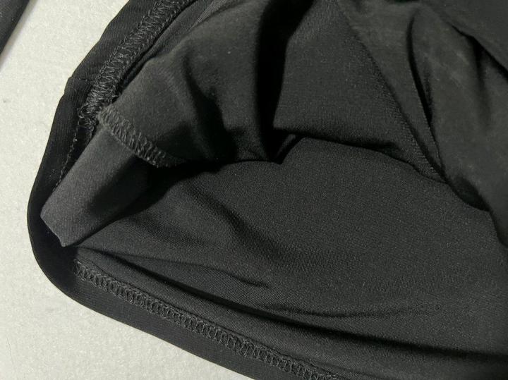 Винтажный топ блуза S черный стрейч рукав 3/4 лонгслив вечерний офисный