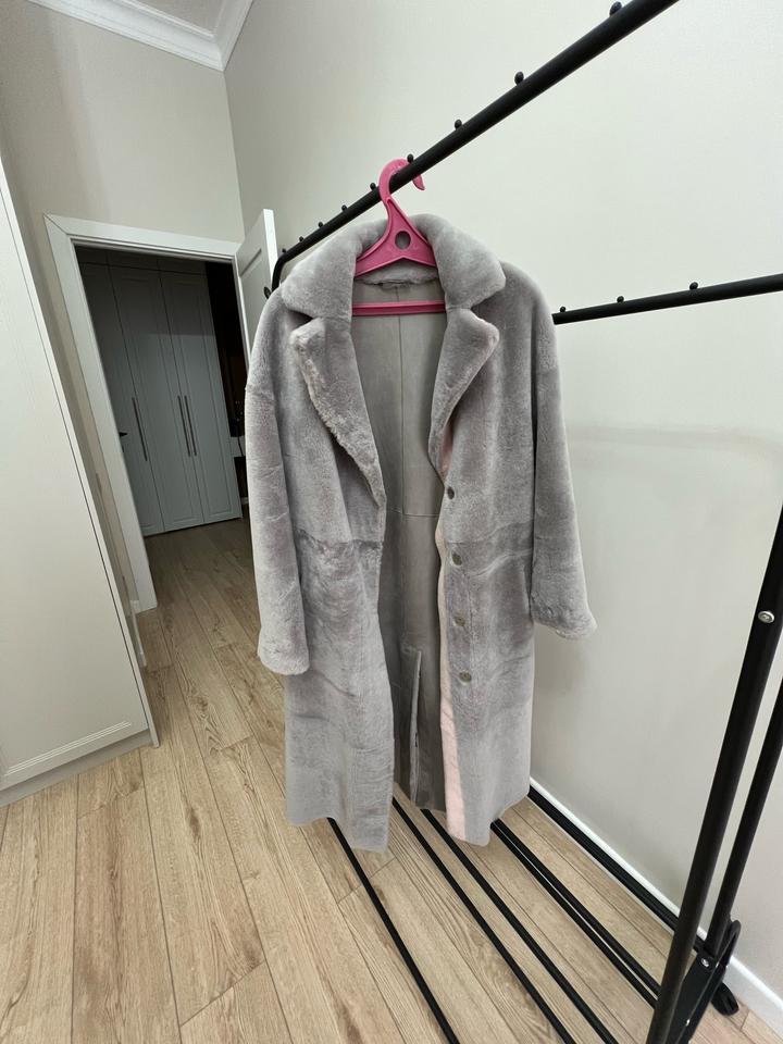 Меховое пальто двустороннее