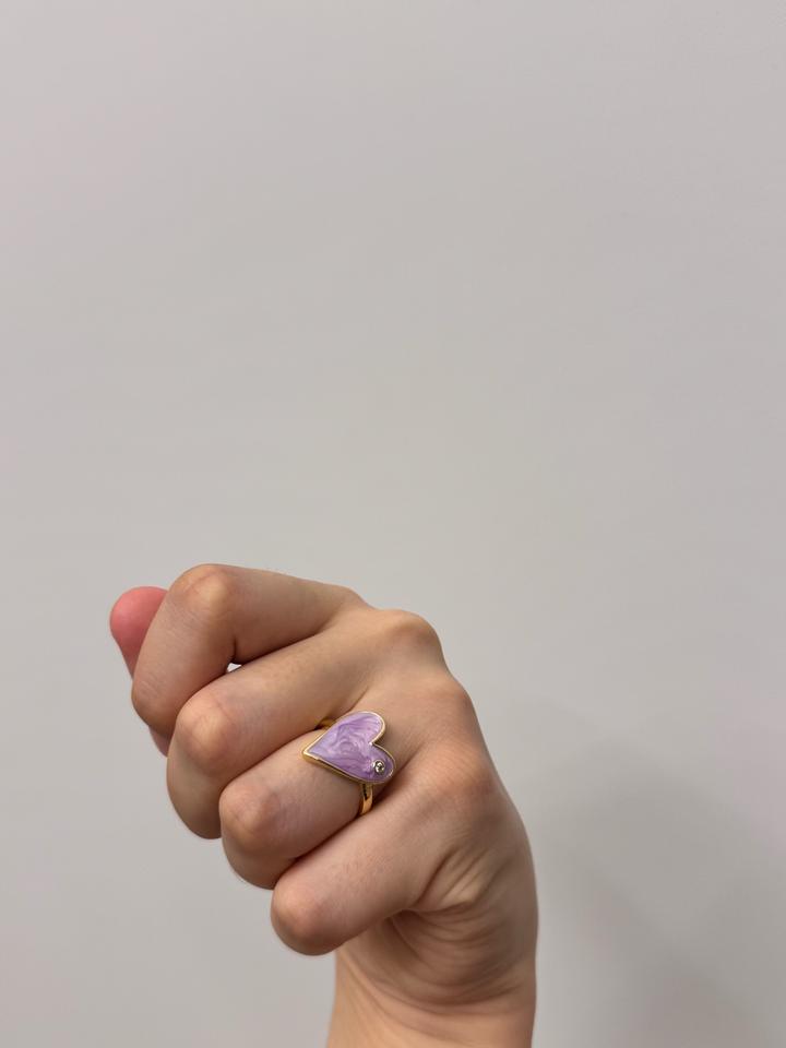 Элегантное красивое кольцо сердечко / ювелирные изделия / украшения