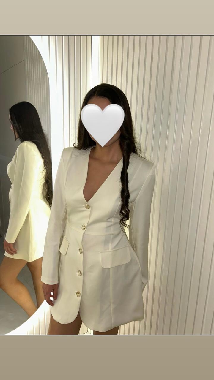 Белое платье пиджак 😍