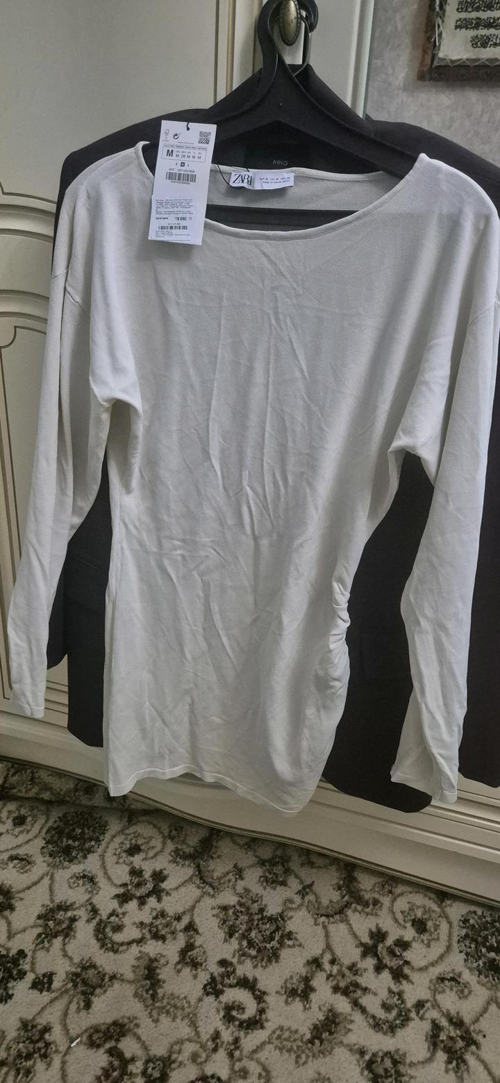 Топ с длинным рукавами, со сборкой, Zara