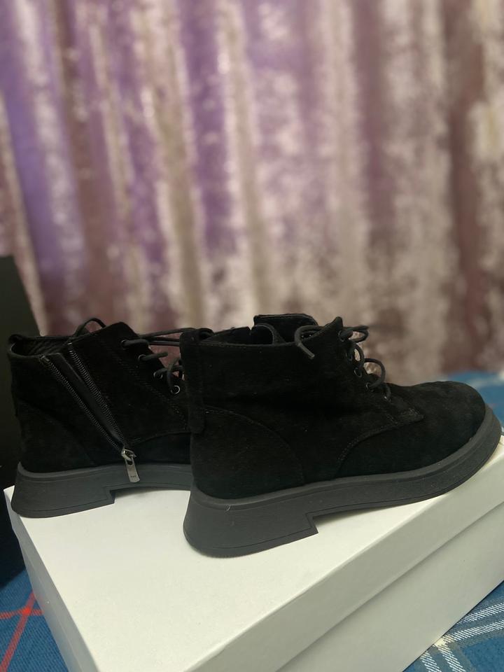 Женские демисезонные Ботинки, натуральная замша, производство Турция