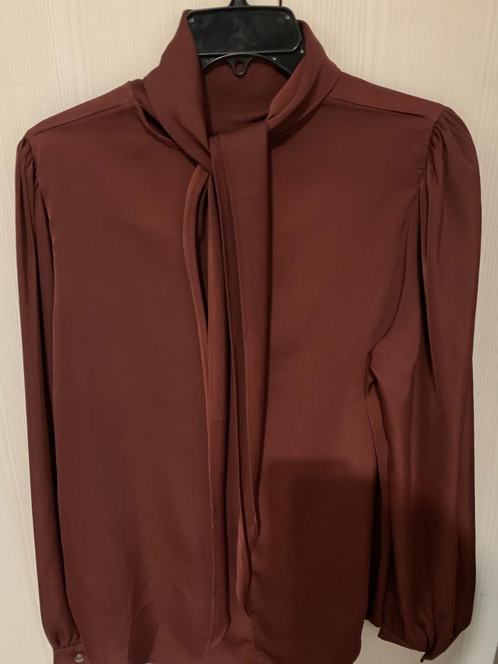 Блуза из атласа 42-44 Aisho Duken бордовый