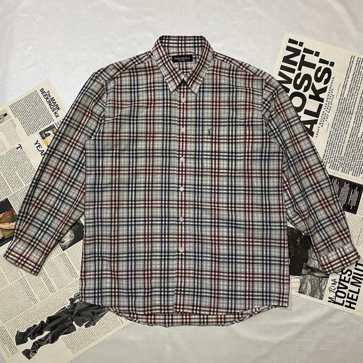 Винтажная льняная рубашка Yves Saint Laurent