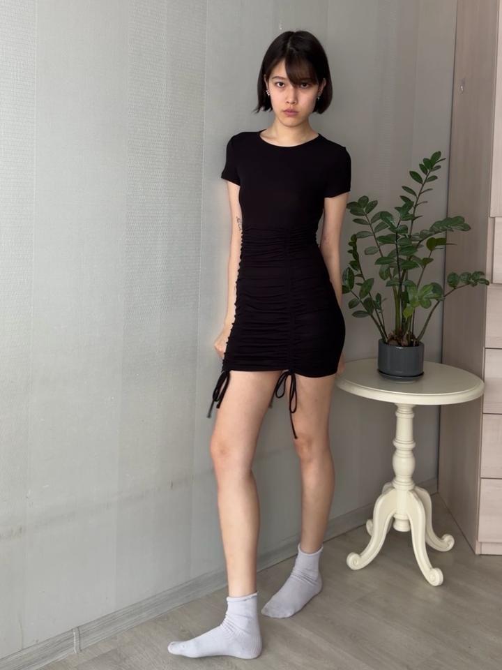 чёрное платье мини