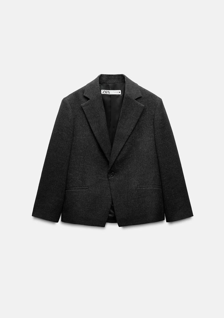 Zara пиджак из смесовой шерсти