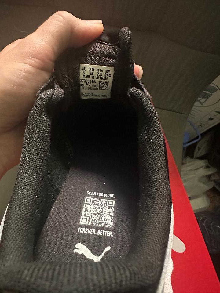 Кеды puma черные с белым