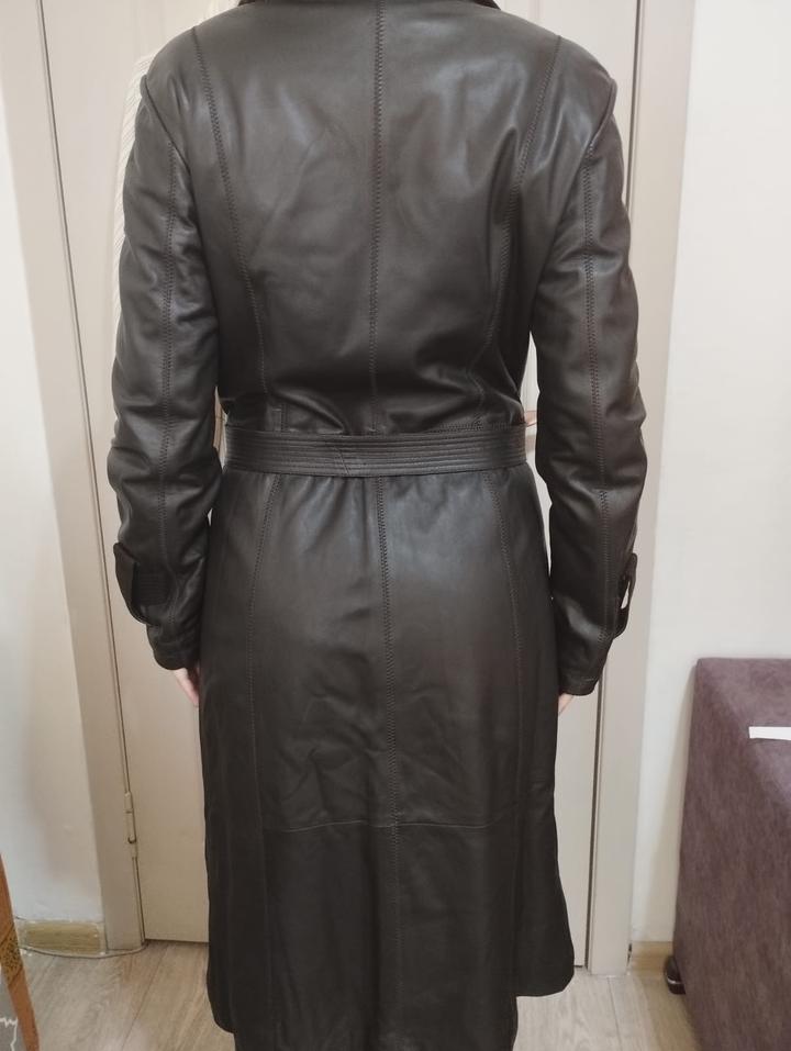 Пальто кожаное новое холодная весна осень