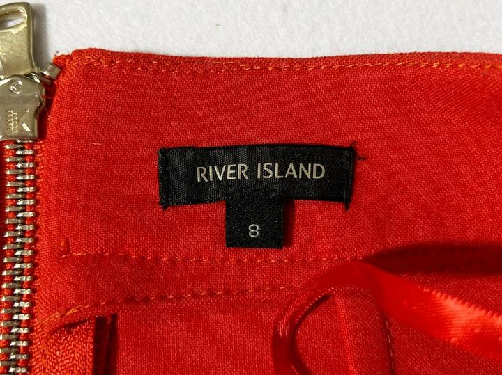 Юбка River Island Англия р 44 красная карандаш футляр с замком сзади