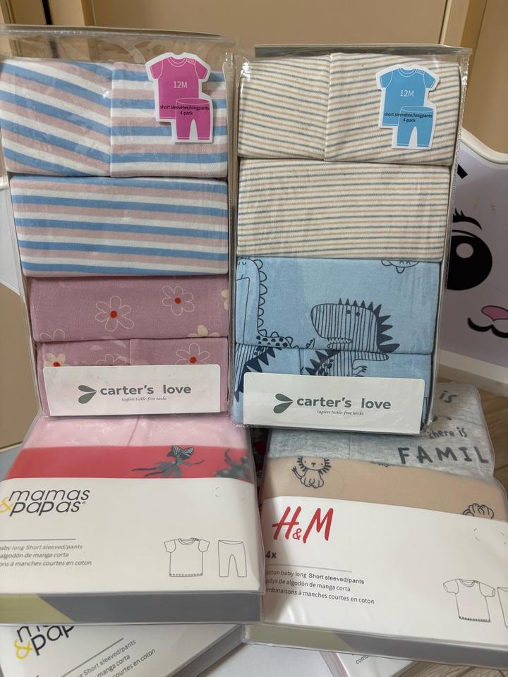 Набор carters, H&M , mamas papas (футболка + штаны)