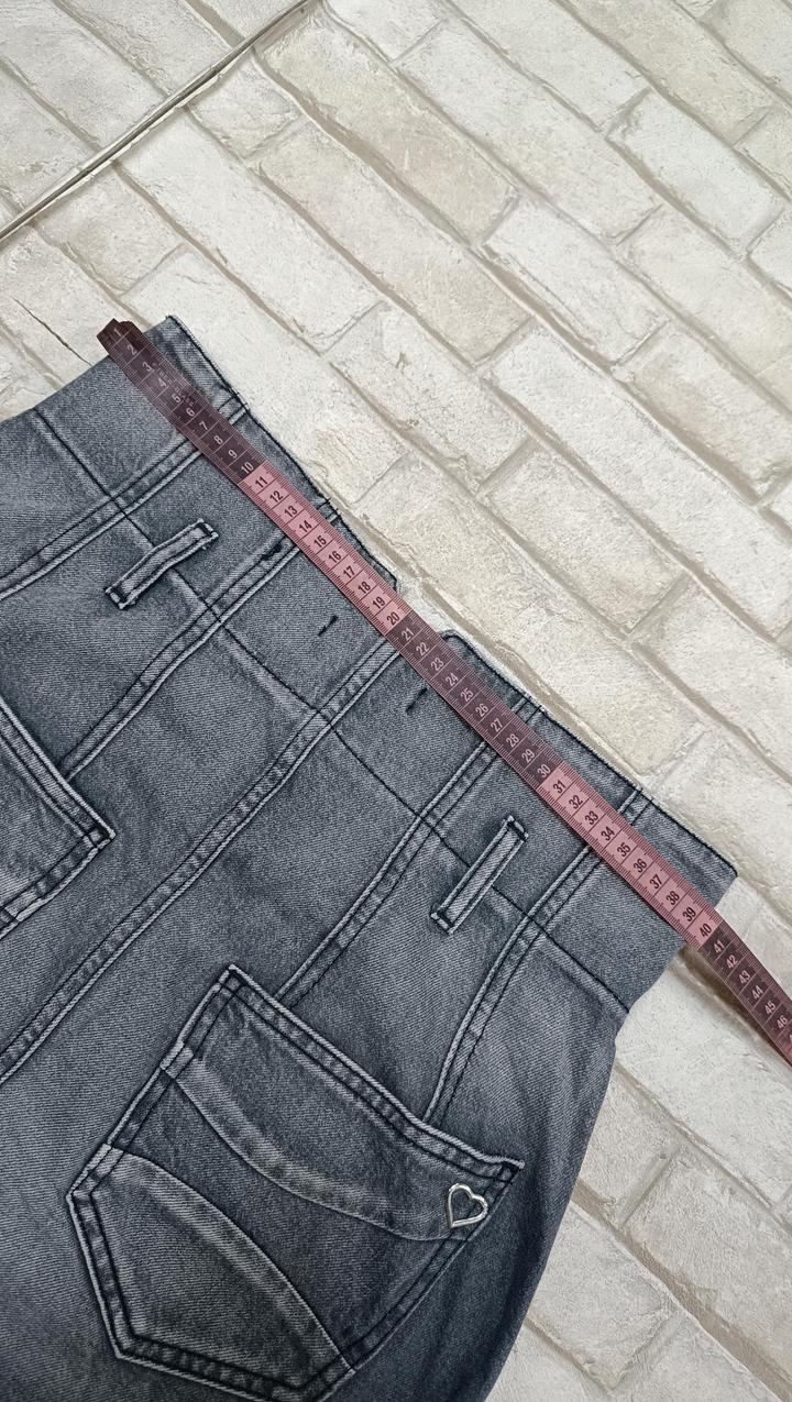 Юбка джинсовая на пуговицах с карманами