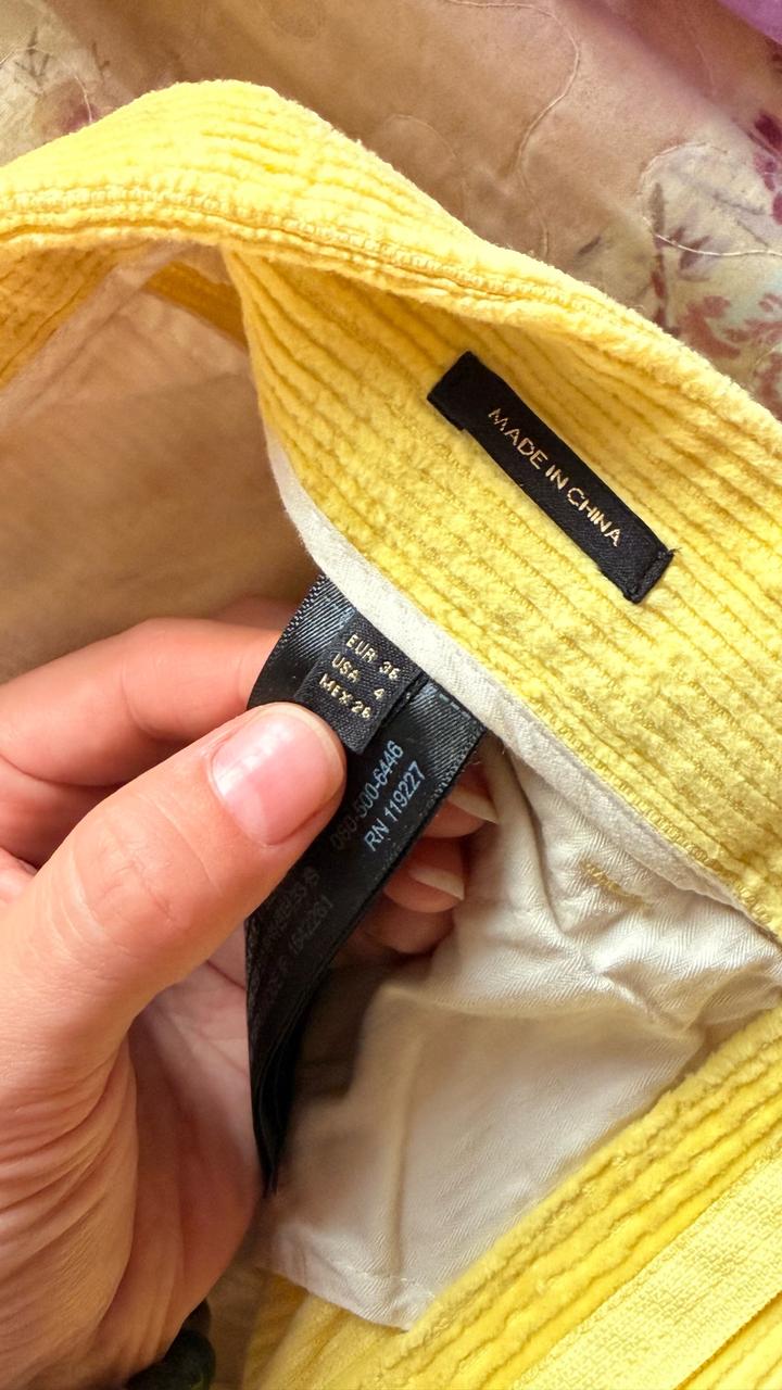 Желтые вельветовые джинсы Massimo Duti, 36