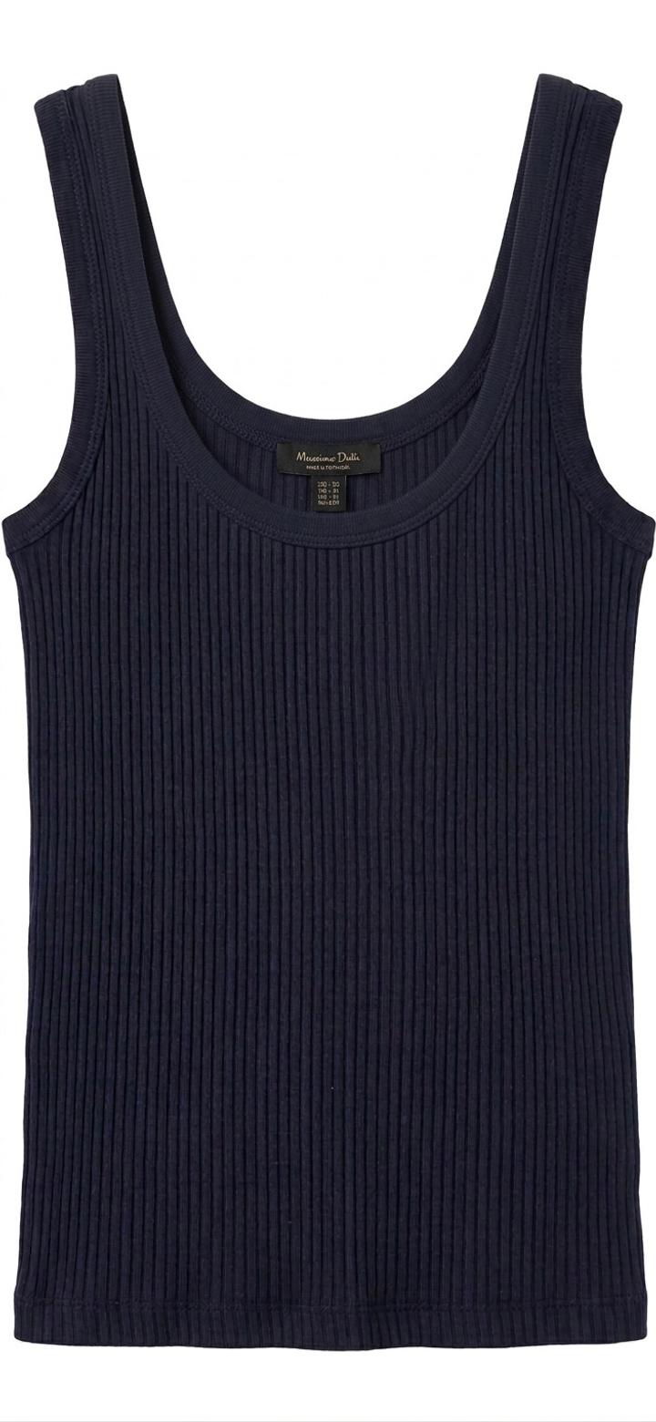 Майка в рубчик Massimo Dutti