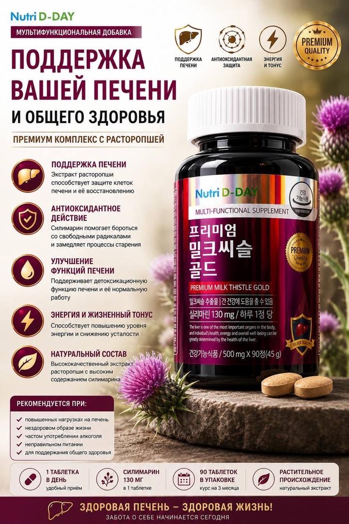 Nutri D-Day Premium Milk Thistle Gold