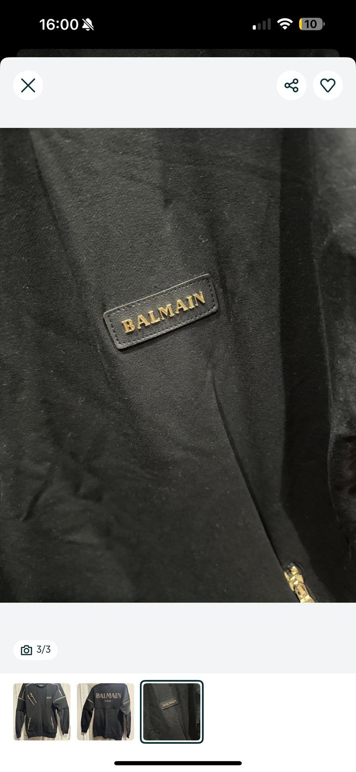 Кофта черная balmain