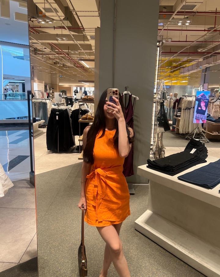 Платье лен mango
