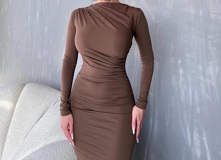 Длинное платье шоколадного цвета 🤎