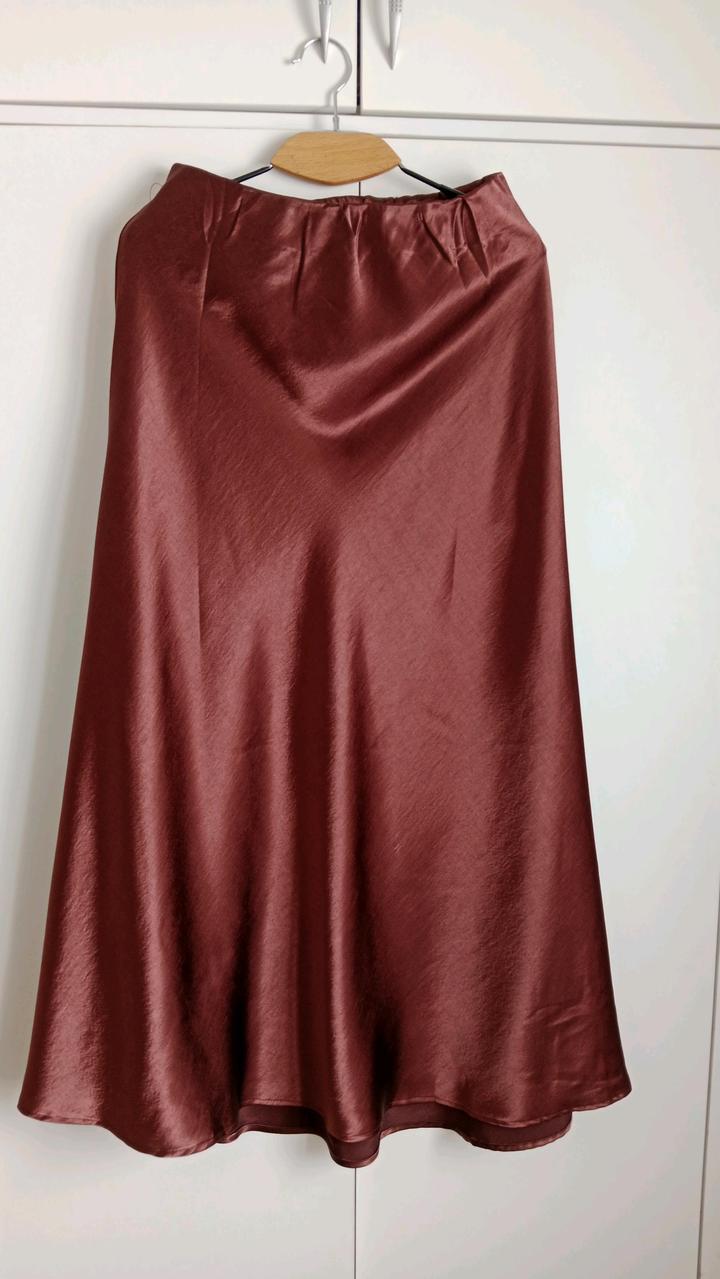 Юбка Коричневая Атлас