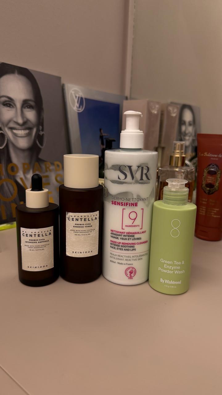 Молочко для снятия макияжа SVR, Skin1004 centella тонер сыворотка и Энзимная