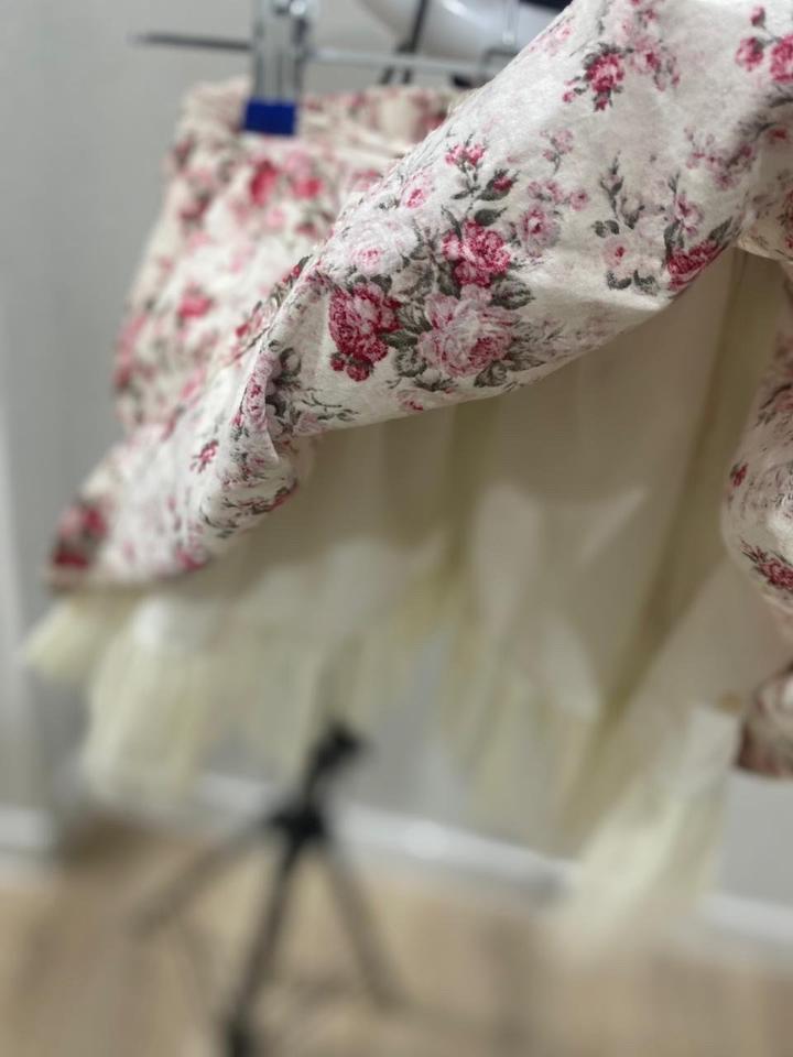 Юбка цветастая