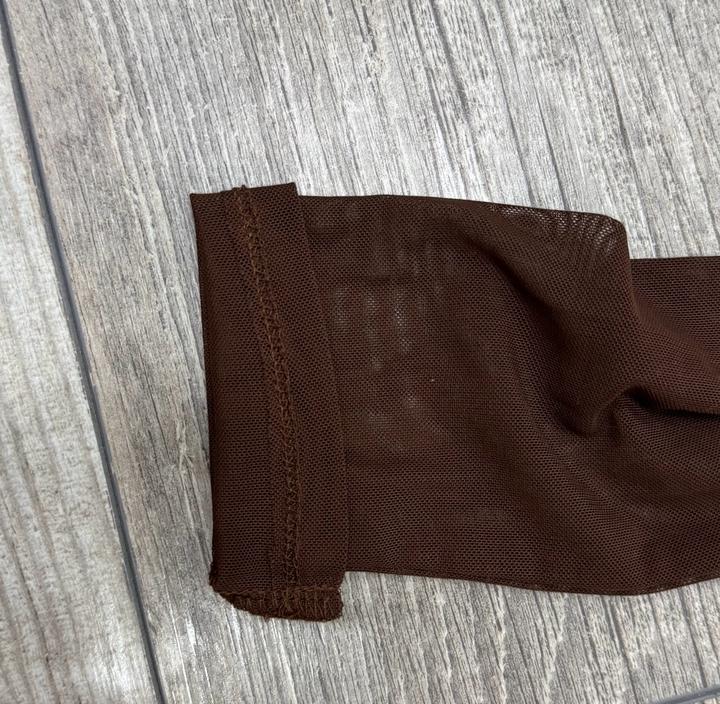 Коричневая сетка лонгслив H&M