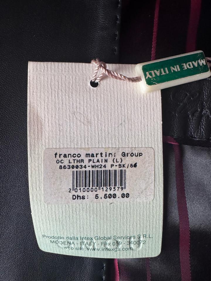 Мужской кожаный плащ lordini