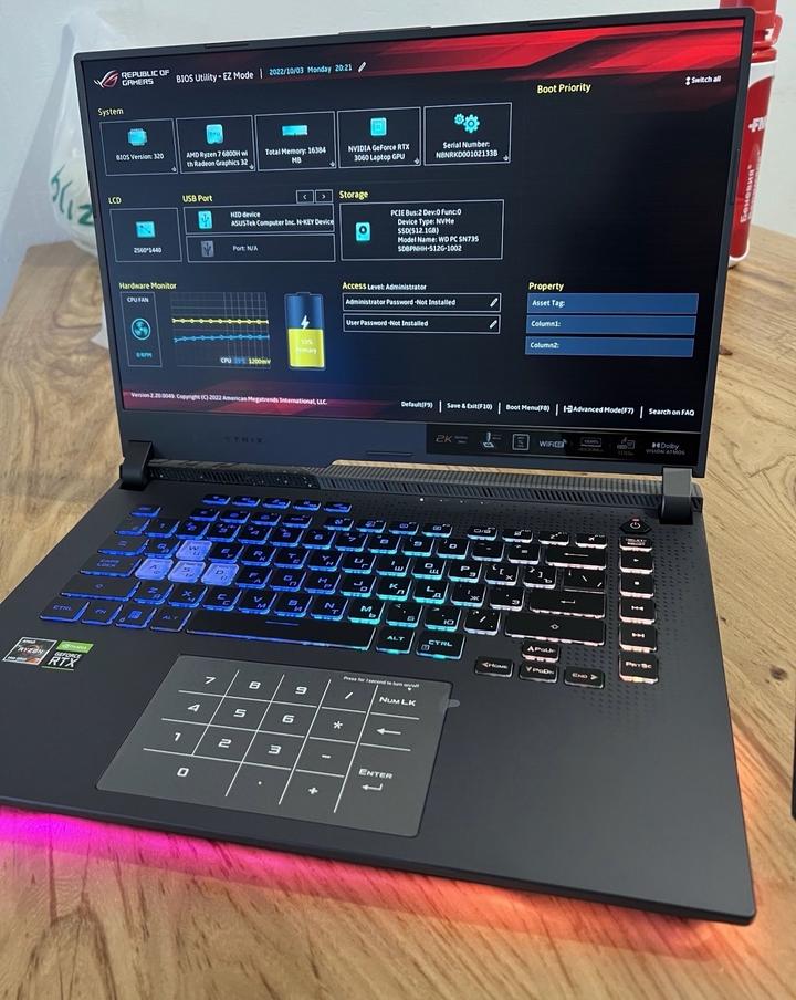 Игровой ноутбук ASU’s Rog Strix
