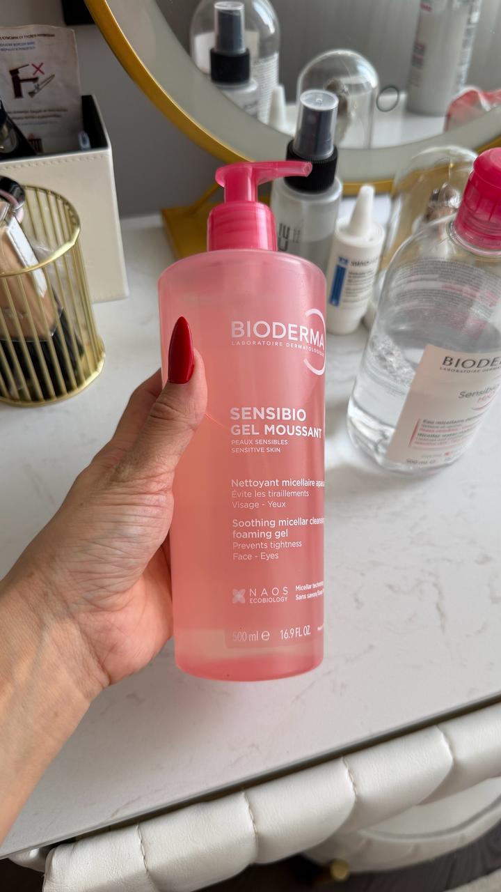 Набор для лица BIODERMA sensibio миццелярнчя вода. очищающий гель для лица