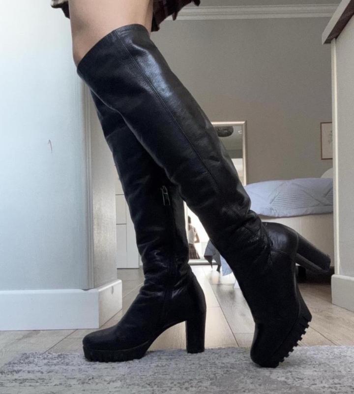 Сапоги кожаные