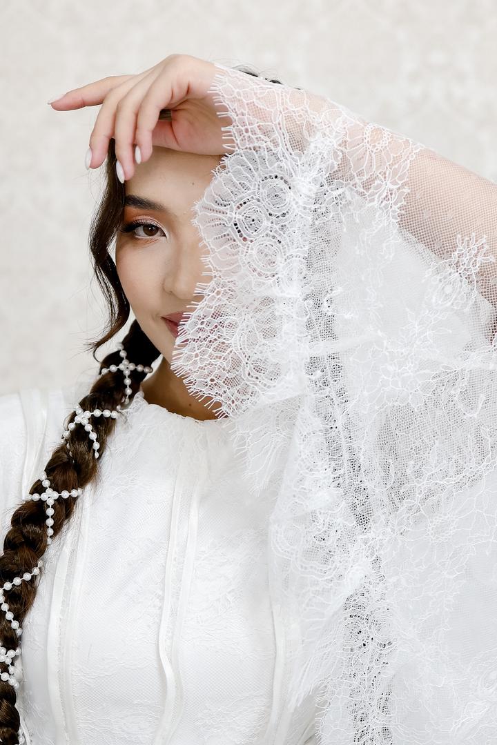 Белое платье кружево