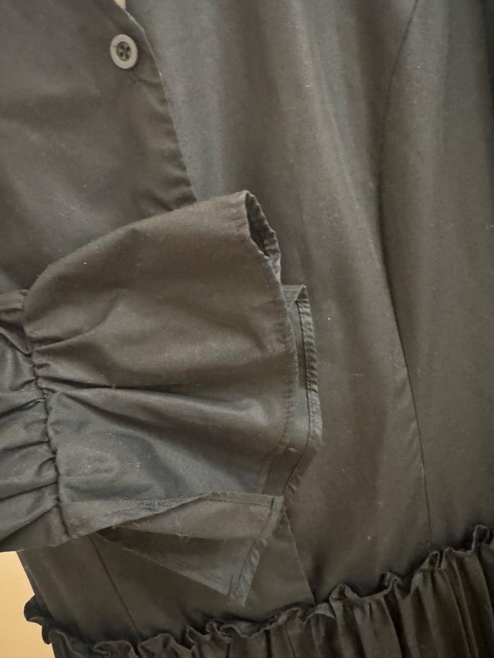 Черное хлопковое платье корейского бренда