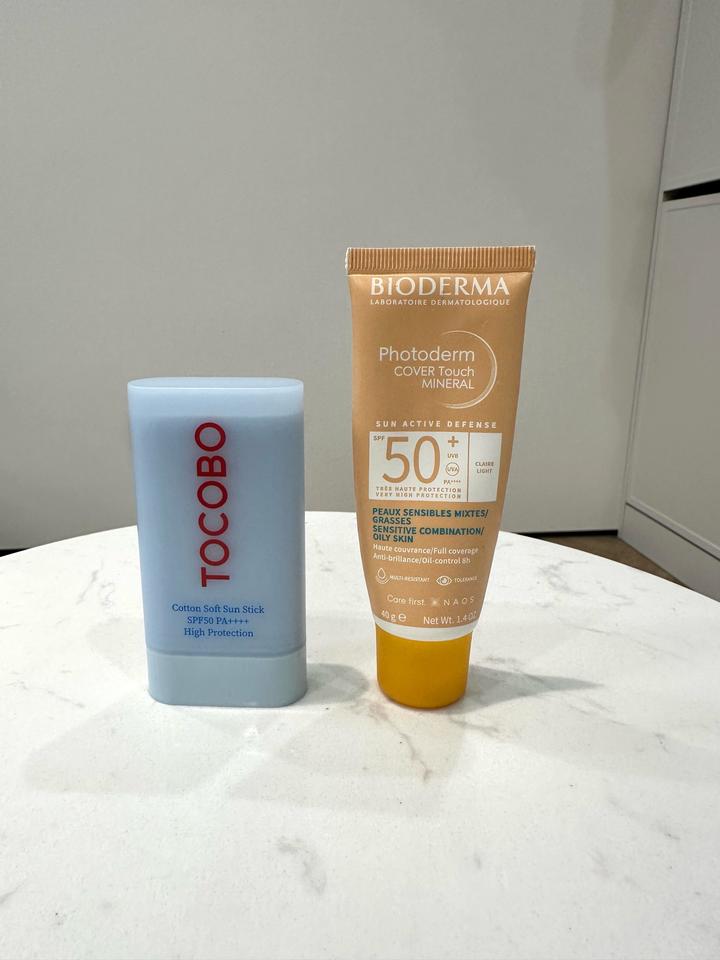 2 солнцезащитных крема TOCOBO / Bioderma