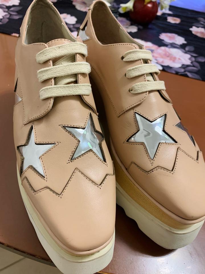 Броги из нежной розовой кожи