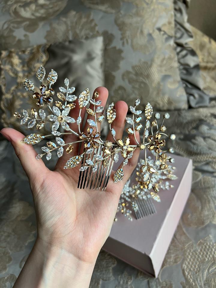 Свадебные гребни на волосы Swarovski