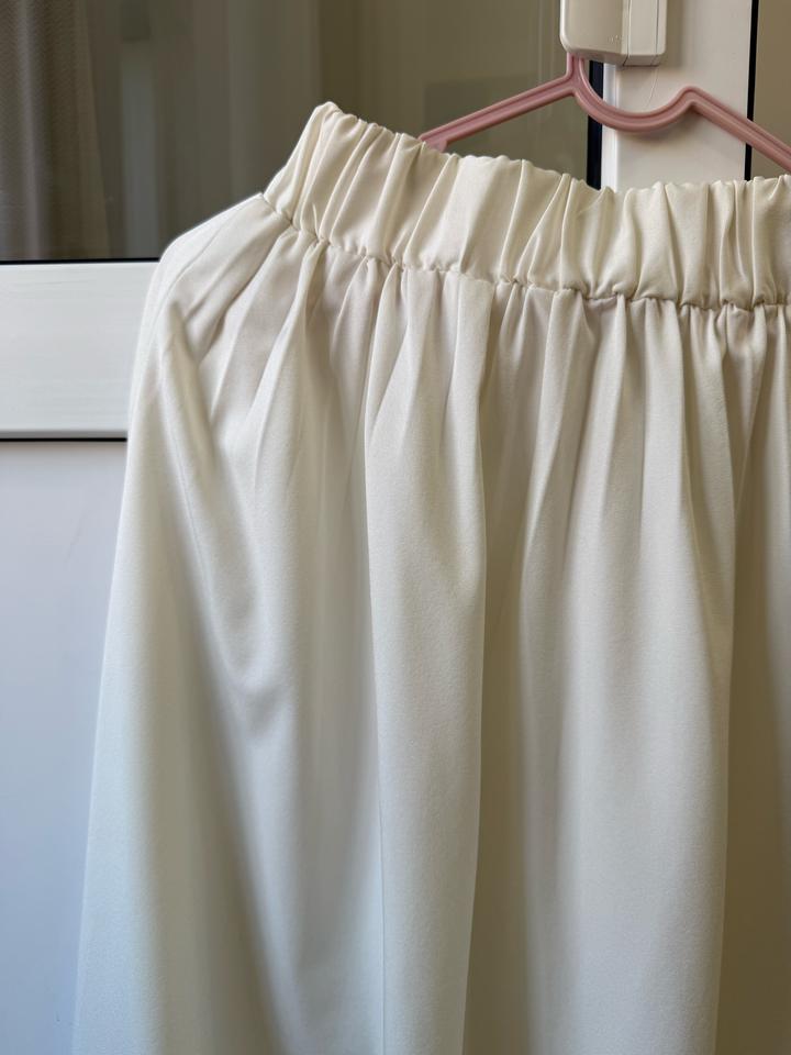 Белая макси юбка