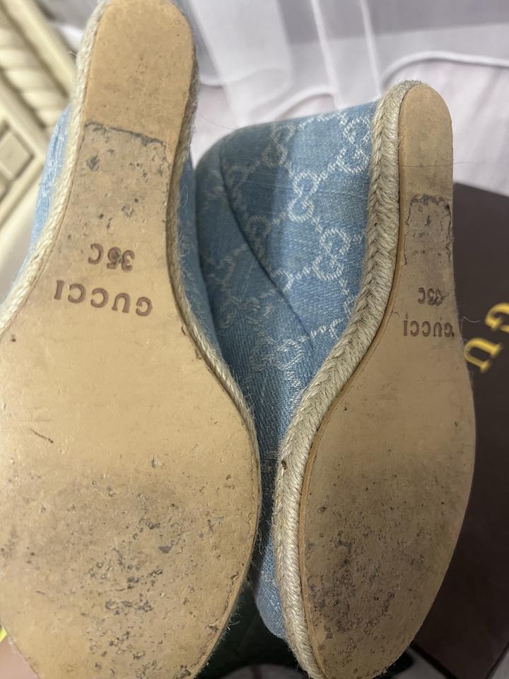 Джинсовые танкетки Gucci