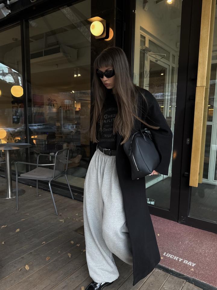 Пальто черное