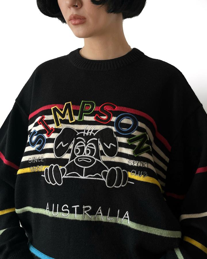 винтажный свитер simpson australia