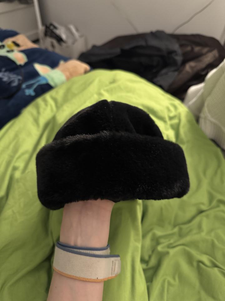 Шапочка бинни пушистая мех новая