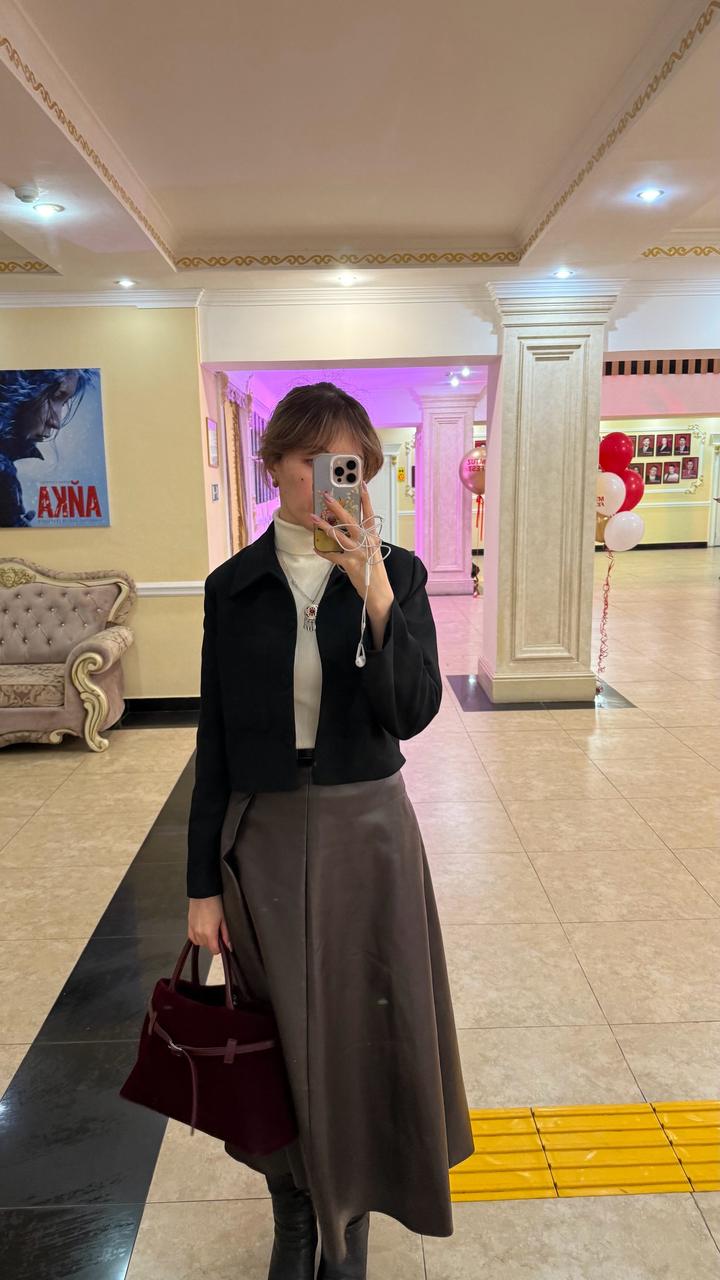 Юбка из эко кожи