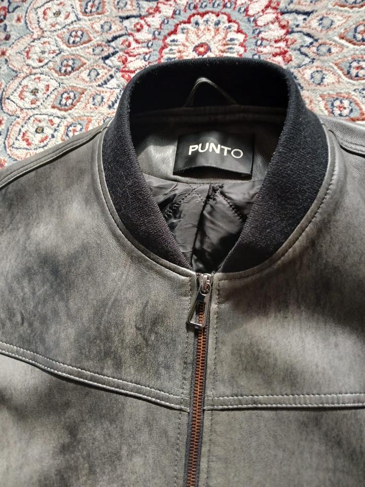 Продам кожаный бомбер Punto,р.L.Турция.