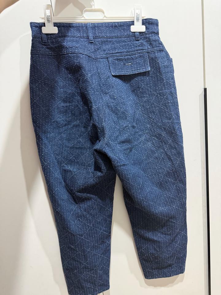 Джинсы укорочение