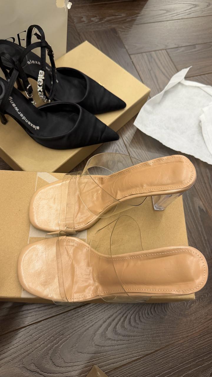 Прозрачные каблуки популярные под Zara размер 37