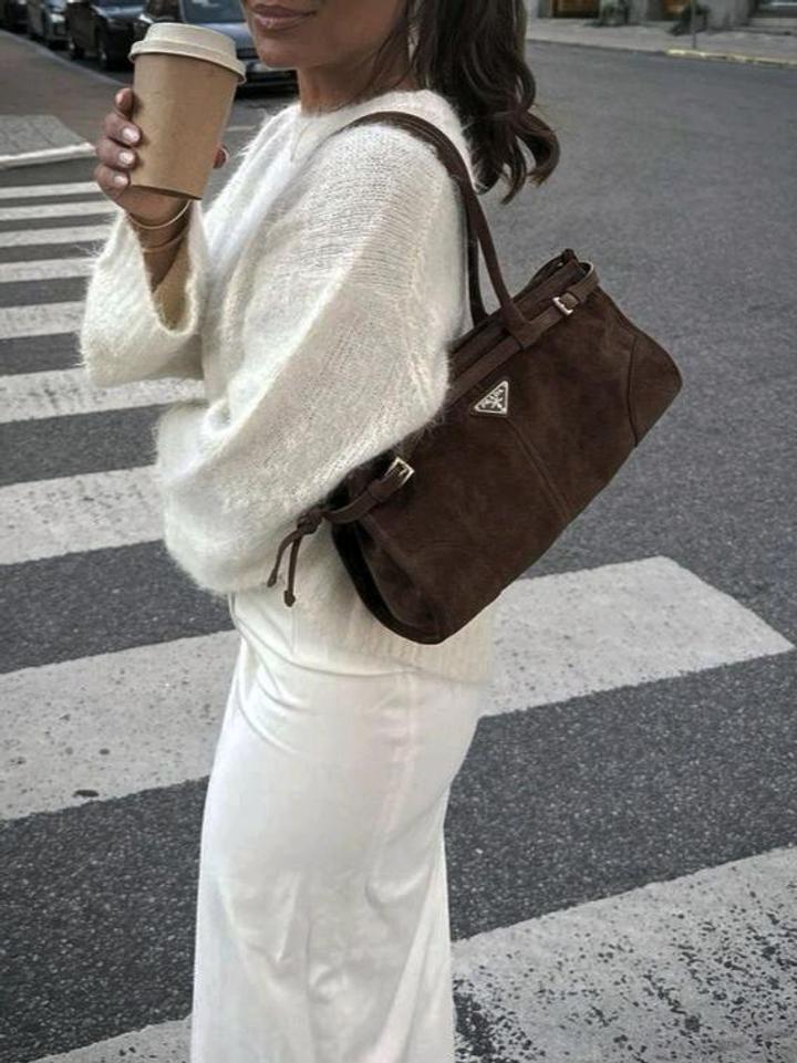 Сумка Prada Bonnie medium suede handbag🍫 натуральная замша