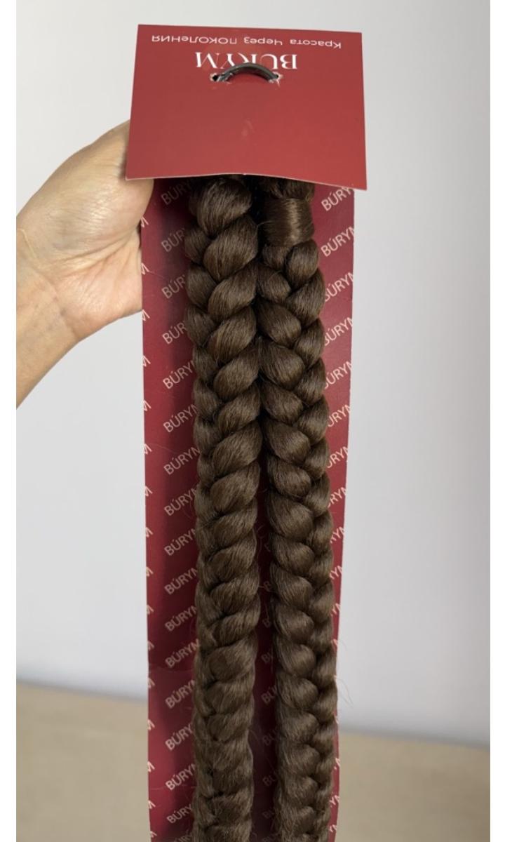 Косички на крабе темно-русый женский