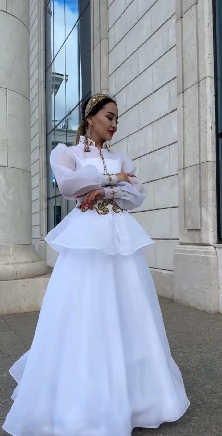 Белое платье для Сырға Салу. Қыз Ұзату. Узату